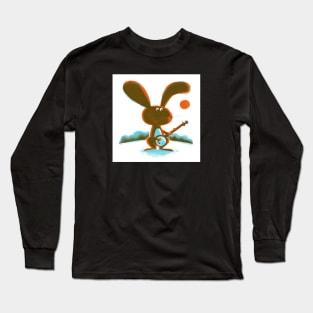 Banjo Bunny White Long Sleeve T-Shirt